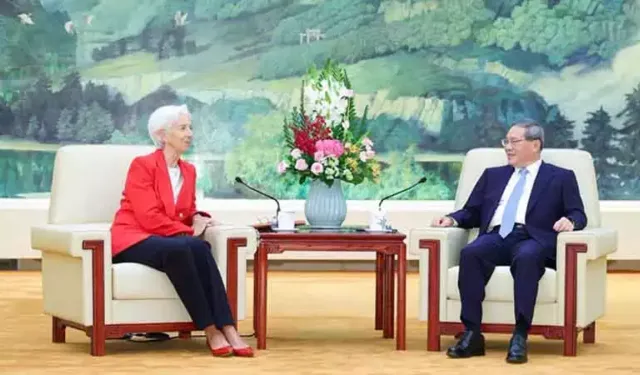 Li Qiang, Avrupa Merkez Bankası Başkan Christine Lagarde'la görüştü