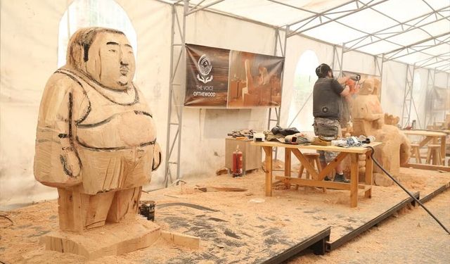 Güney Koreli sanatçı, Türkiye-Kore dostluğunu ahşaba işledi