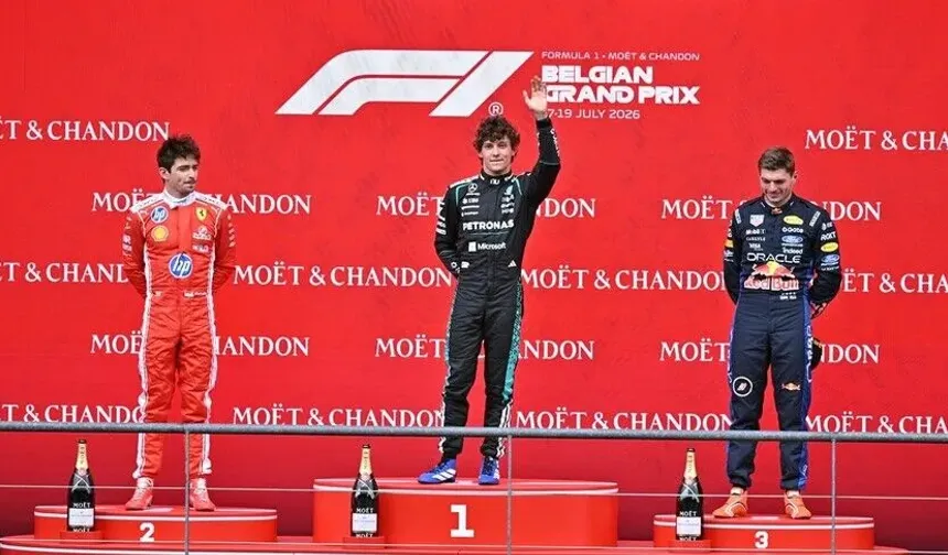 Formula 1'de sezonun 10. yarışı Belçika Grand Prix'sini Kimi Antonelli kazandı